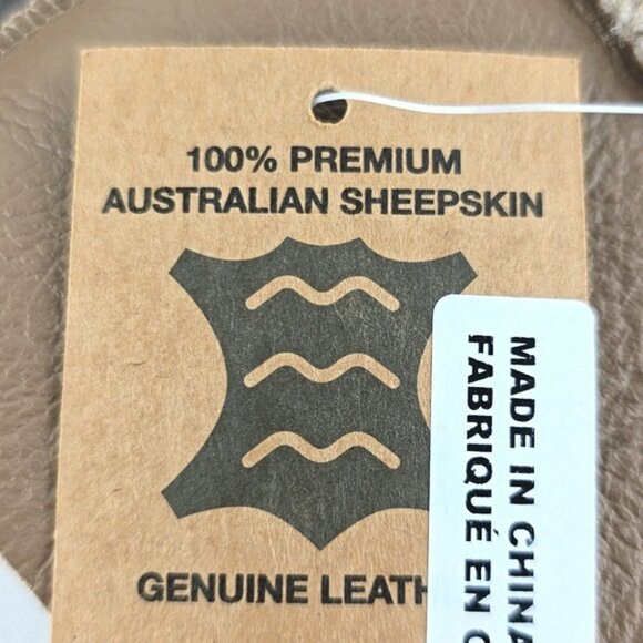 LAMO Women's 100% Premium Australian Sheepskin Genuine Tan Leather Gloves Size S - Picture 5 of 12